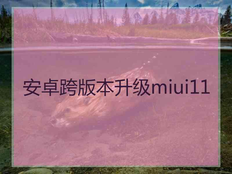 安卓跨版本升级miui11