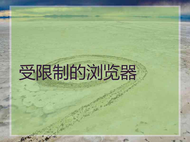 受限制的浏览器