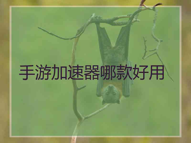 手游加速器哪款好用