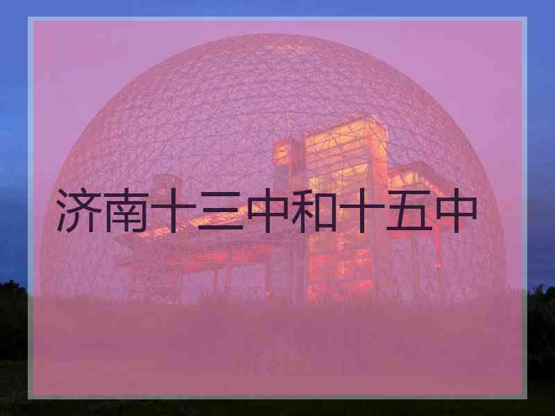 济南十三中和十五中