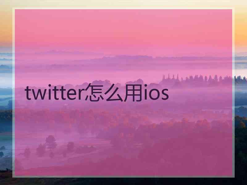 twitter怎么用ios