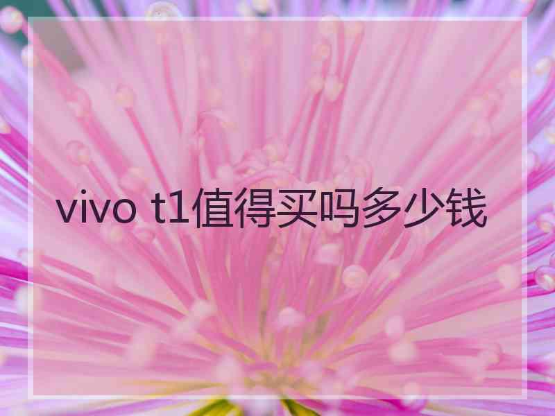 vivo t1值得买吗多少钱