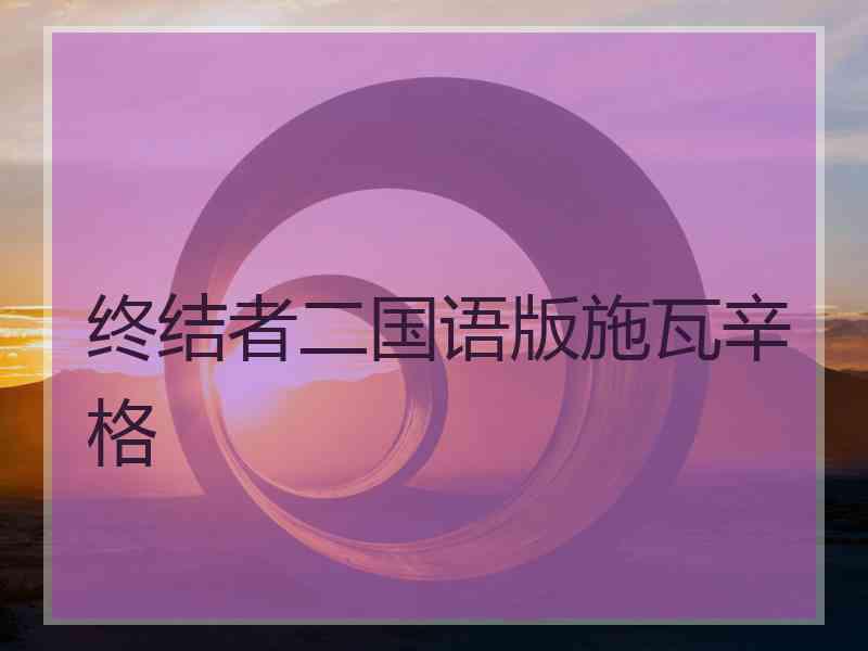 终结者二国语版施瓦辛格