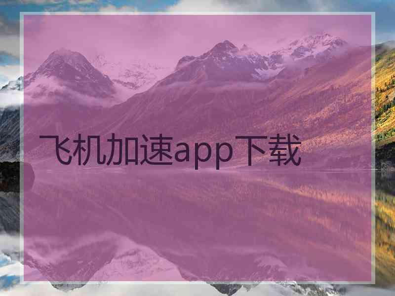 飞机加速app下载