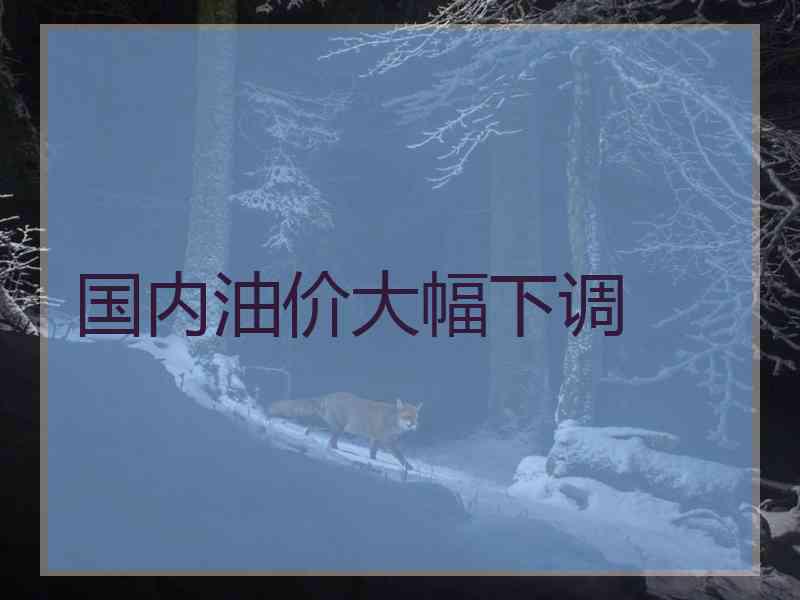 国内油价大幅下调