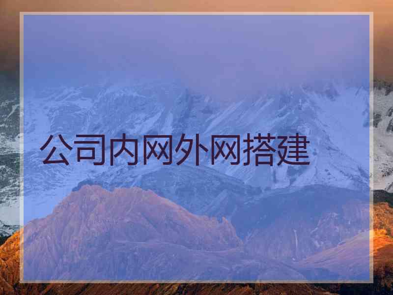 公司内网外网搭建