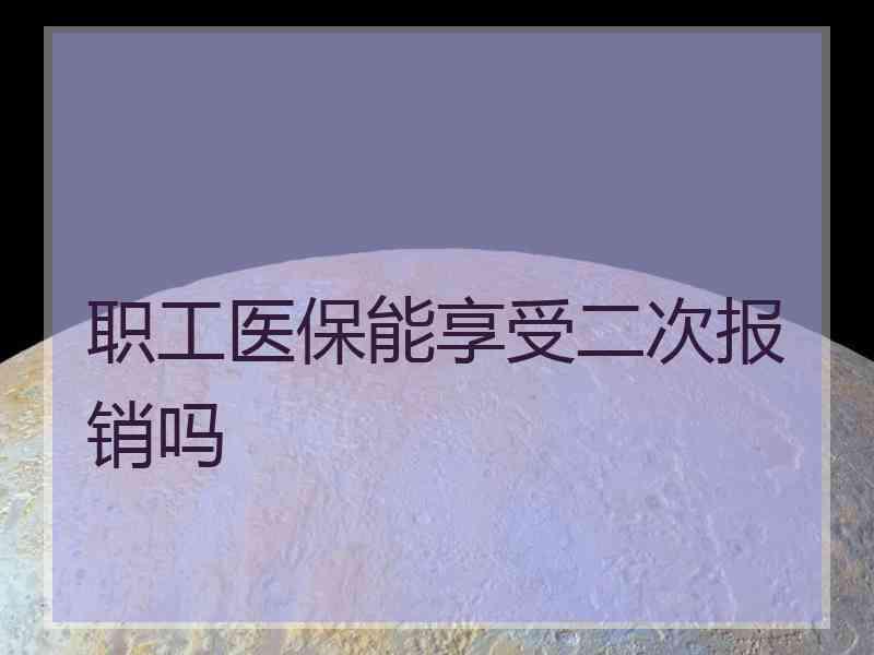 职工医保能享受二次报销吗