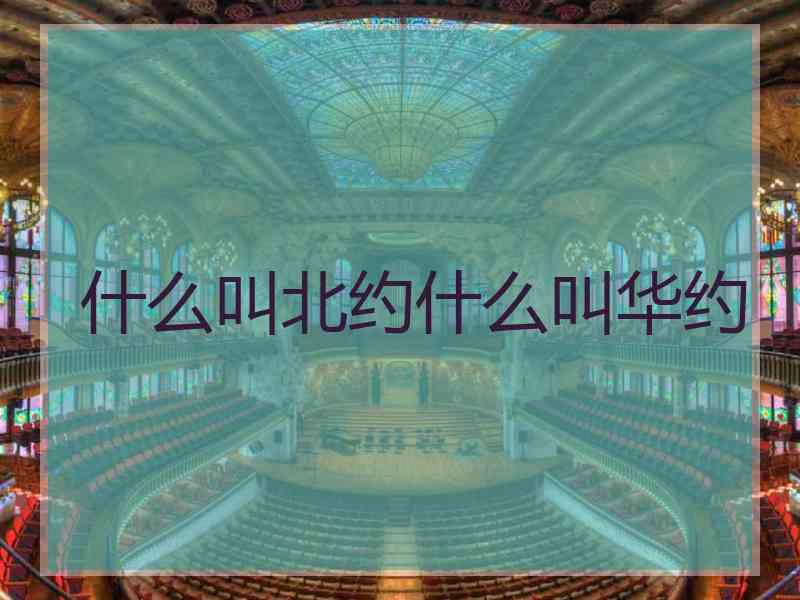 什么叫北约什么叫华约