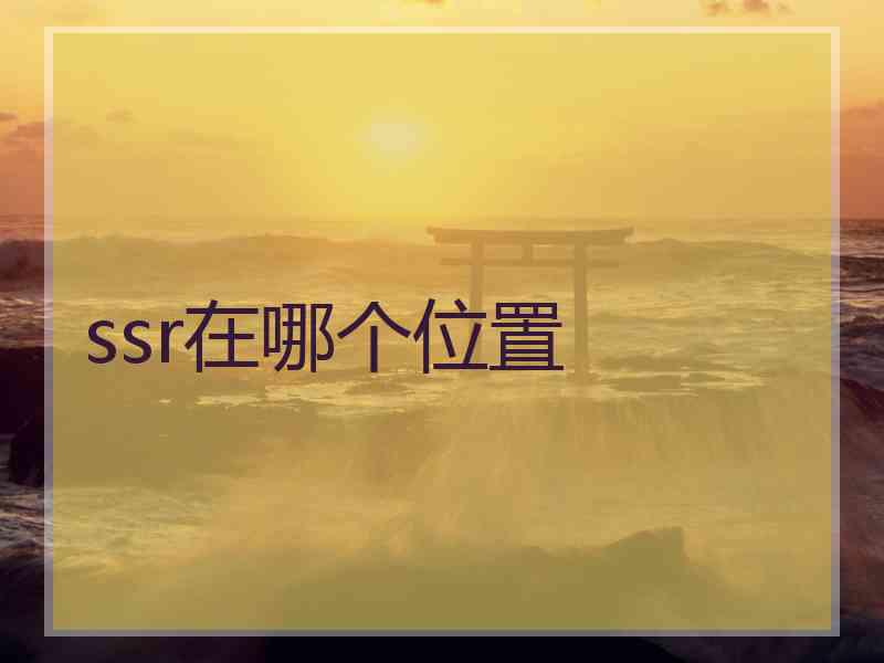 ssr在哪个位置