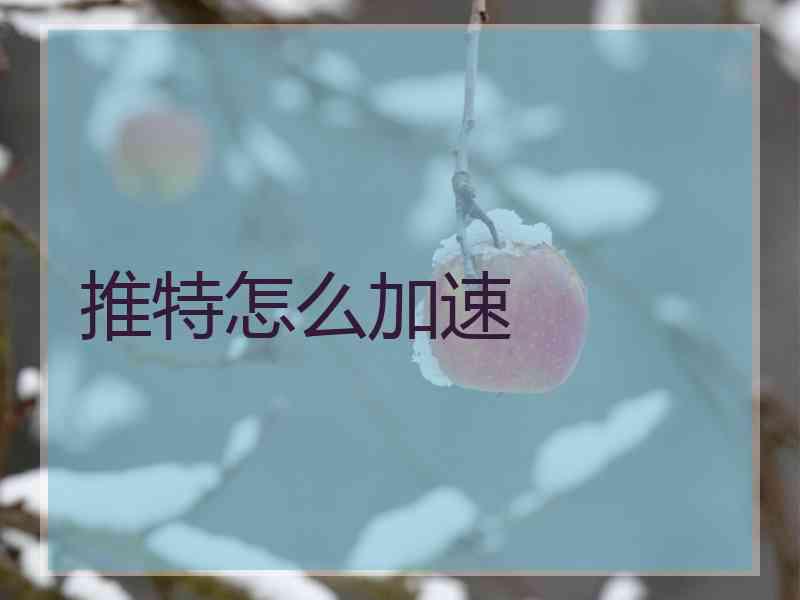 推特怎么加速