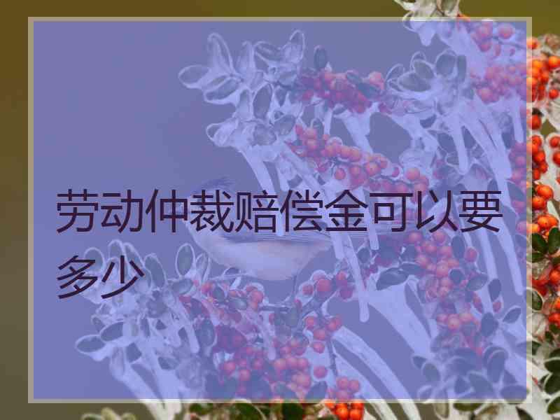 劳动仲裁赔偿金可以要多少