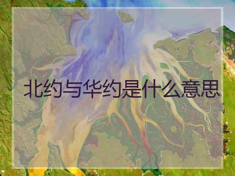北约与华约是什么意思