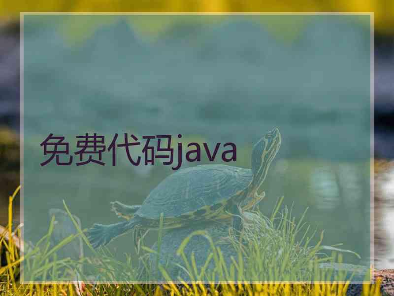 免费代码java