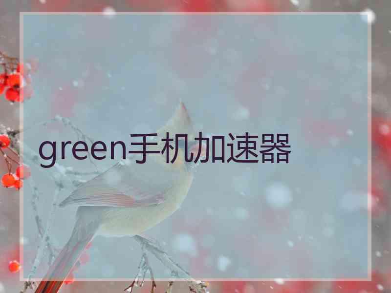 green手机加速器