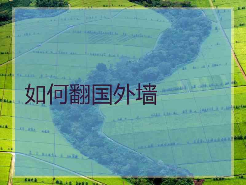 如何翻国外墙
