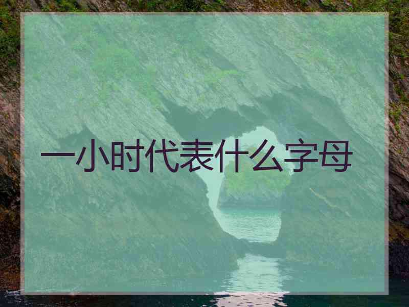 一小时代表什么字母