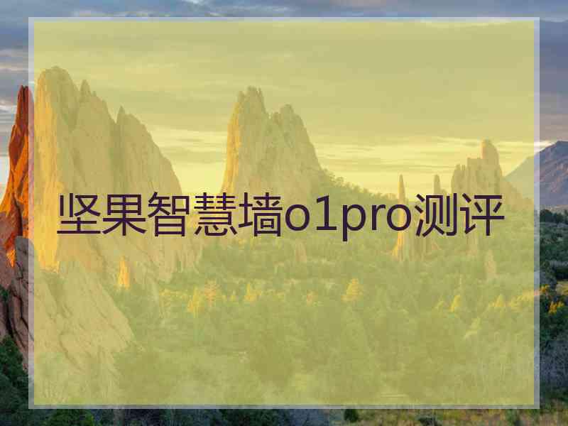 坚果智慧墙o1pro测评