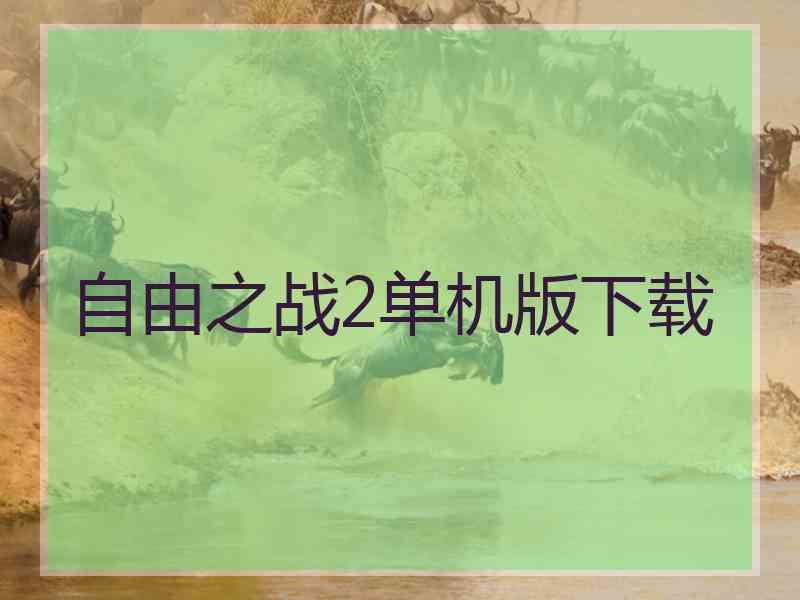 自由之战2单机版下载