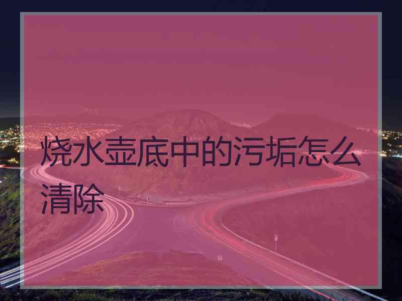 烧水壶底中的污垢怎么清除