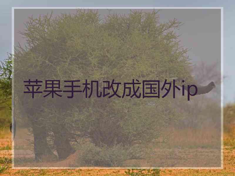 苹果手机改成国外ip