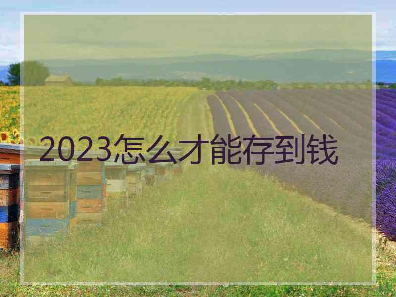2023怎么才能存到钱
