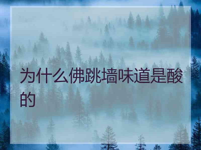 为什么佛跳墙味道是酸的