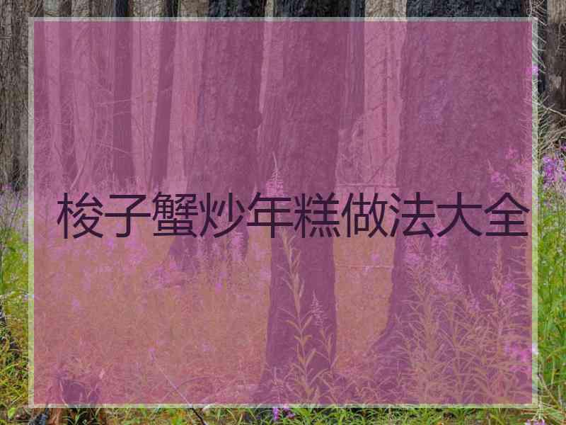 梭子蟹炒年糕做法大全