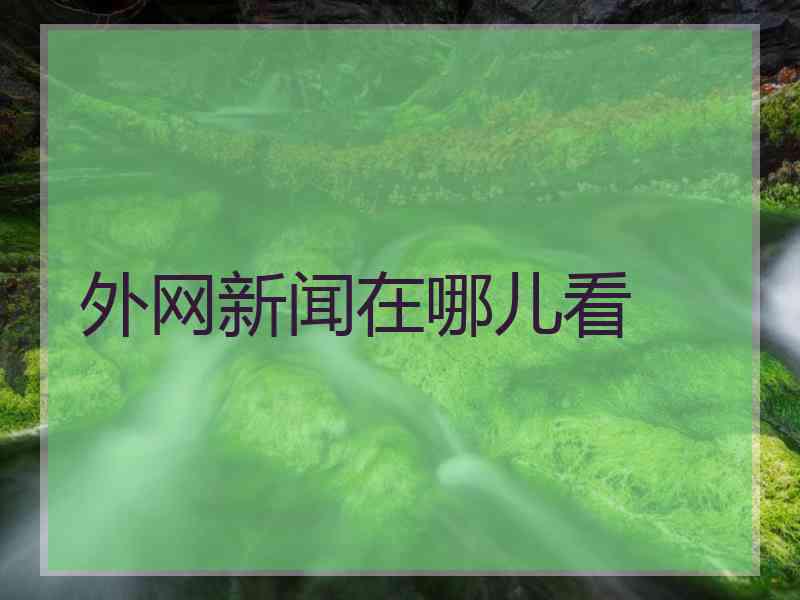 外网新闻在哪儿看