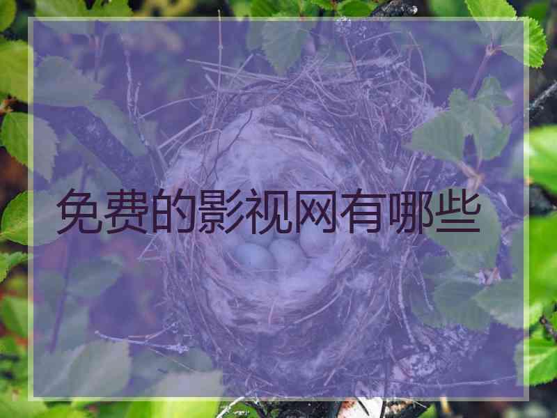 免费的影视网有哪些