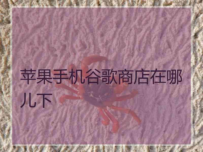 苹果手机谷歌商店在哪儿下