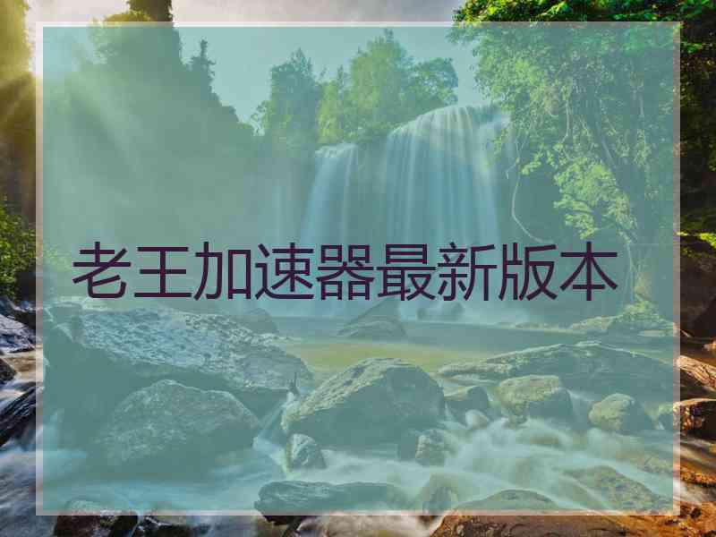 老王加速器最新版本