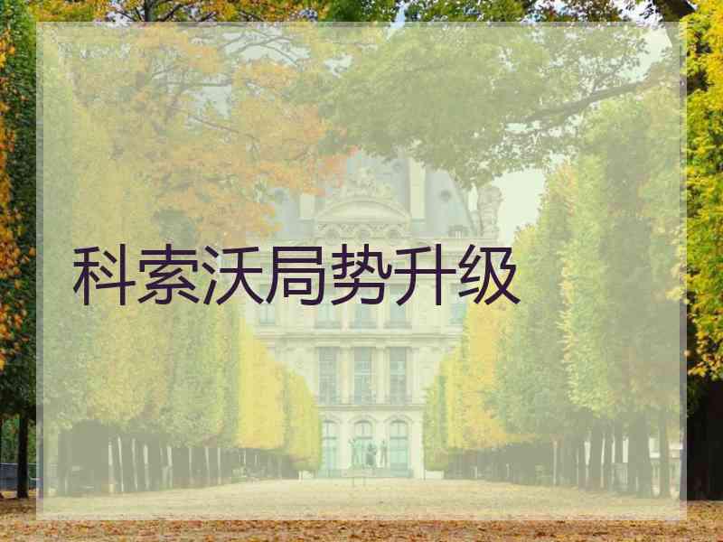 科索沃局势升级