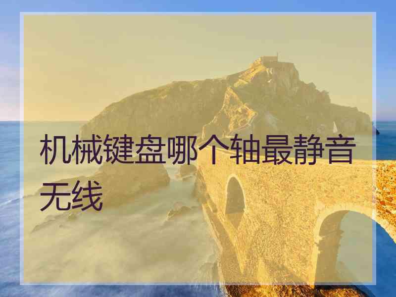 机械键盘哪个轴最静音无线