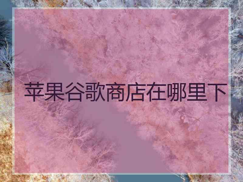 苹果谷歌商店在哪里下