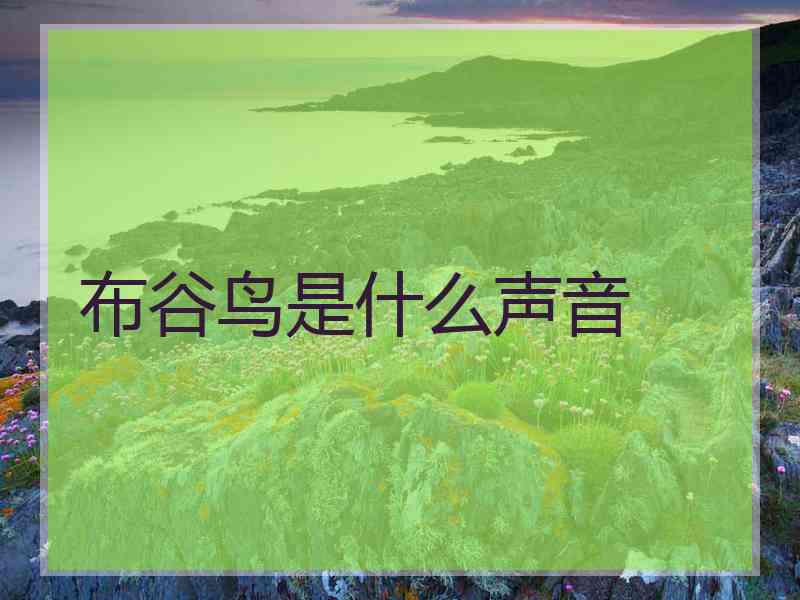 布谷鸟是什么声音
