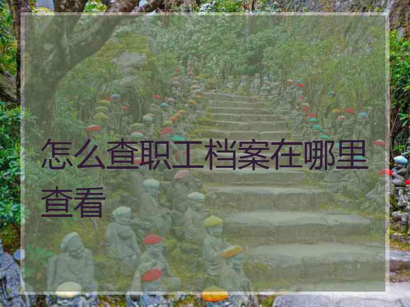 怎么查职工档案在哪里查看