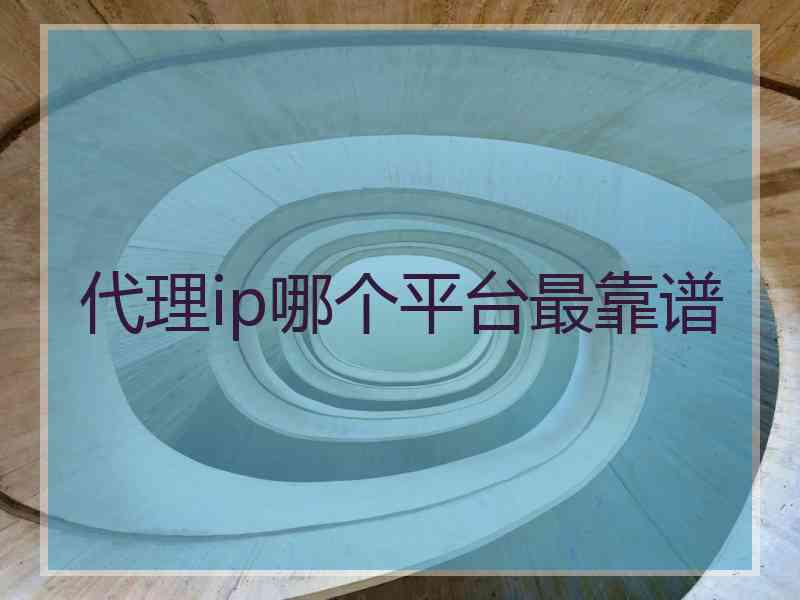 代理ip哪个平台最靠谱