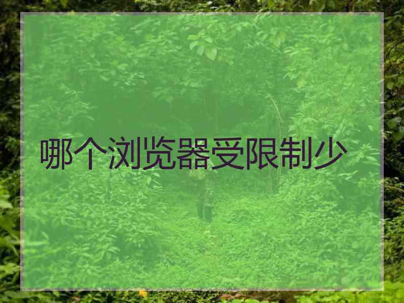 哪个浏览器受限制少