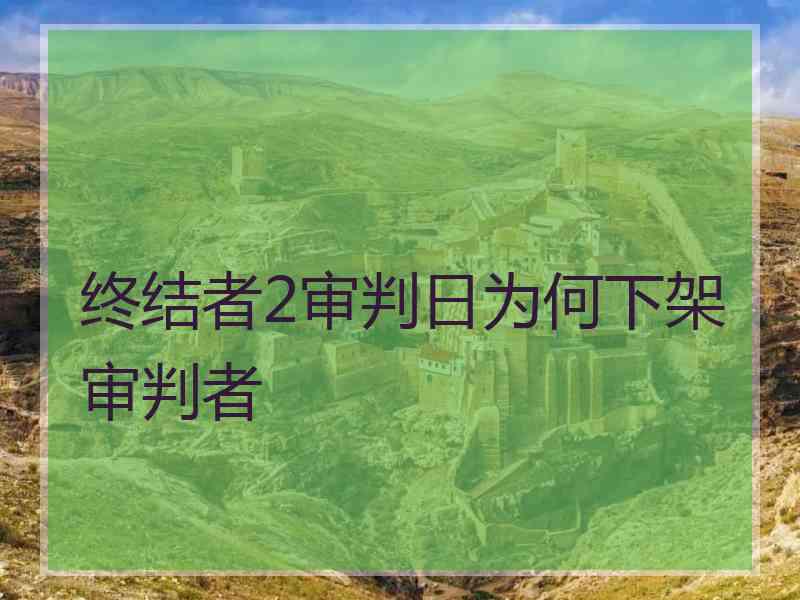 终结者2审判日为何下架审判者