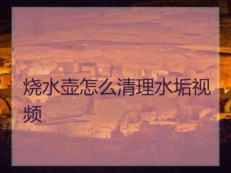 烧水壶怎么清理水垢视频
