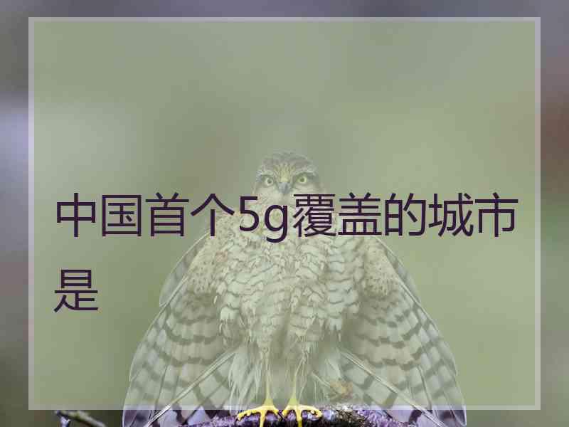 中国首个5g覆盖的城市是