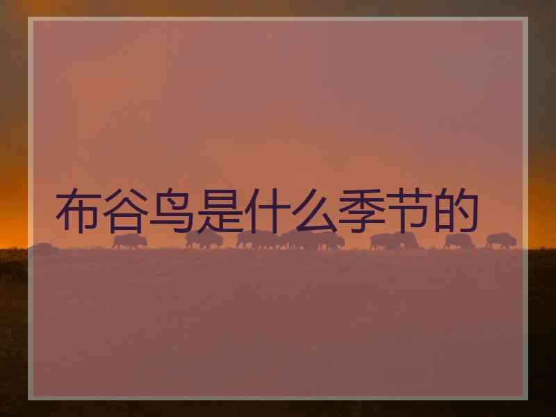 布谷鸟是什么季节的