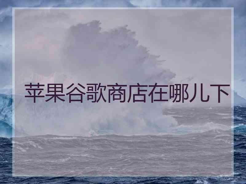 苹果谷歌商店在哪儿下