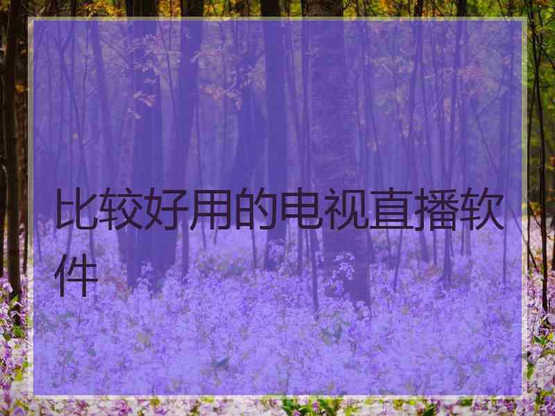 比较好用的电视直播软件