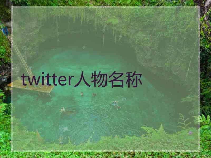 twitter人物名称