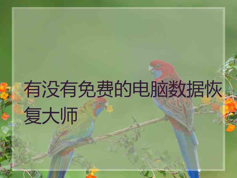 有没有免费的电脑数据恢复大师