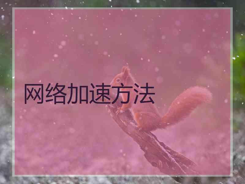 网络加速方法