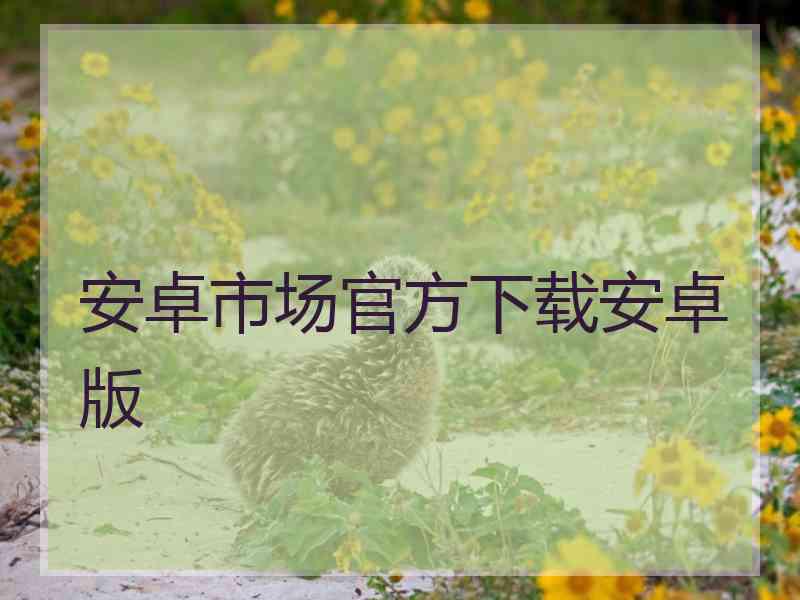 安卓市场官方下载安卓版
