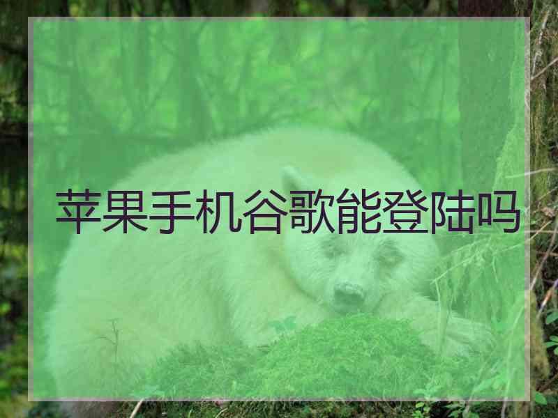 苹果手机谷歌能登陆吗