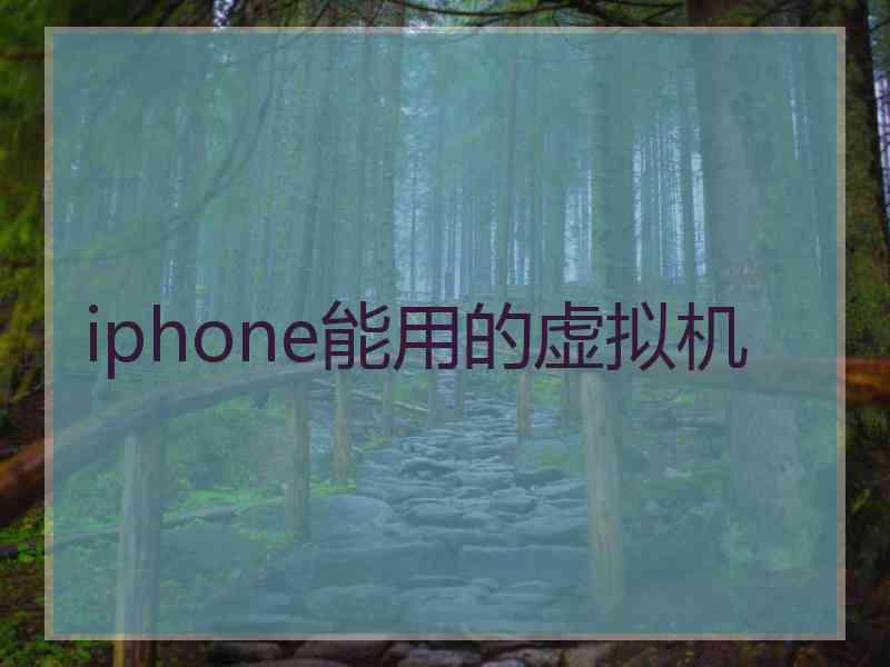 iphone能用的虚拟机